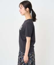 F1KJA21080 MK MICHEL KLEIN(小さいサイズ)(メゾン ドゥ サンク) 【小さいサイズ】イニシャル刺繍コットンTシャツ/UVカット/接触冷感/洗える ホワイト
