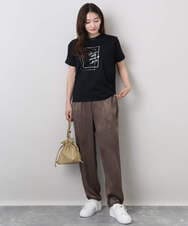 F1KJA70080 MK MICHEL KLEIN(小さいサイズ)(メゾン ドゥ サンク) 【小さいサイズ】フレームロゴデザインTシャツ/UVカット/接触冷感/洗濯機で洗える ホワイト