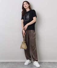 F1KJA70080 MK MICHEL KLEIN(小さいサイズ)(メゾン ドゥ サンク) 【小さいサイズ】フレームロゴデザインTシャツ/UVカット/接触冷感/洗濯機で洗える ホワイト