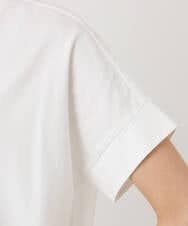 F1KJA70080 MK MICHEL KLEIN(小さいサイズ)(メゾン ドゥ サンク) 【小さいサイズ】フレームロゴデザインTシャツ/UVカット/接触冷感/洗濯機で洗える ホワイト