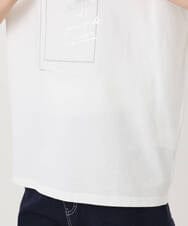 F1KJA70080 MK MICHEL KLEIN(小さいサイズ)(メゾン ドゥ サンク) 【小さいサイズ】フレームロゴデザインTシャツ/UVカット/接触冷感/洗濯機で洗える ホワイト