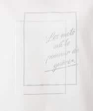 F1KJA70080 MK MICHEL KLEIN(小さいサイズ)(メゾン ドゥ サンク) 【小さいサイズ】フレームロゴデザインTシャツ/UVカット/接触冷感/洗濯機で洗える ホワイト