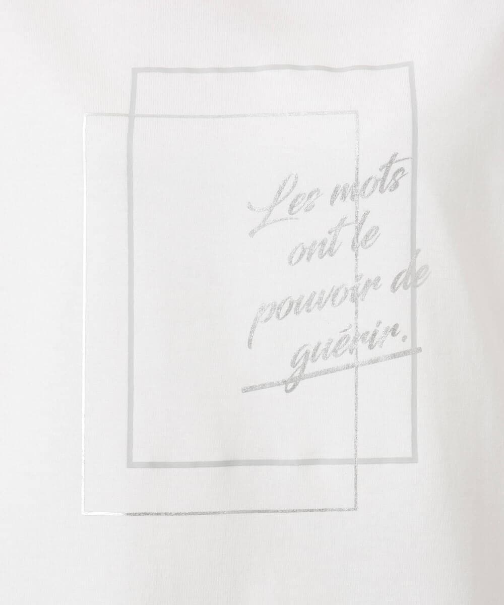 F1KJA70080 MK MICHEL KLEIN(小さいサイズ)(メゾン ドゥ サンク) 【小さいサイズ】フレームロゴデザインTシャツ/UVカット/接触冷感/洗濯機で洗える ホワイト