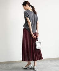 F1KJD22130 MK MICHEL KLEIN(小さいサイズ)(メゾン ドゥ サンク) 【小さいサイズ】[洗える]前後2way フロントジップデザインカットソー ダークグレー