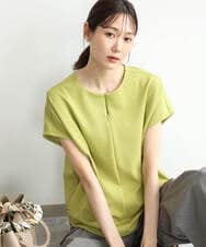 F1KJD22130 MK MICHEL KLEIN(小さいサイズ)(メゾン ドゥ サンク) 【小さいサイズ】[洗える]前後2way フロントジップデザインカットソー ダークグレー