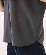 F1KJD22130 MK MICHEL KLEIN(小さいサイズ)(メゾン ドゥ サンク) 【小さいサイズ】[洗える]前後2way フロントジップデザインカットソー ダークグレー
