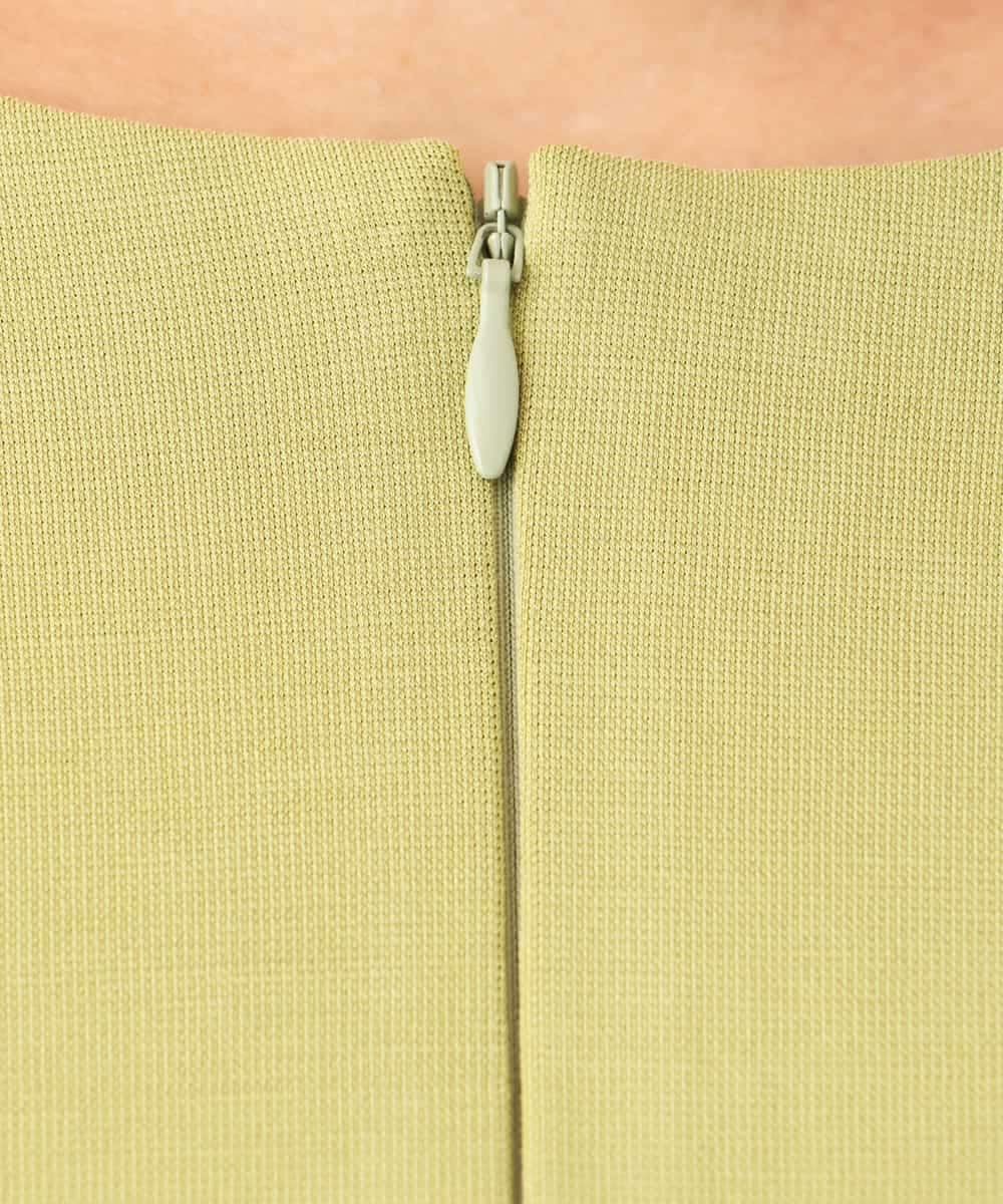 F1KJD22130 MK MICHEL KLEIN(小さいサイズ)(メゾン ドゥ サンク) 【小さいサイズ】[洗える]前後2way フロントジップデザインカットソー オリーブ