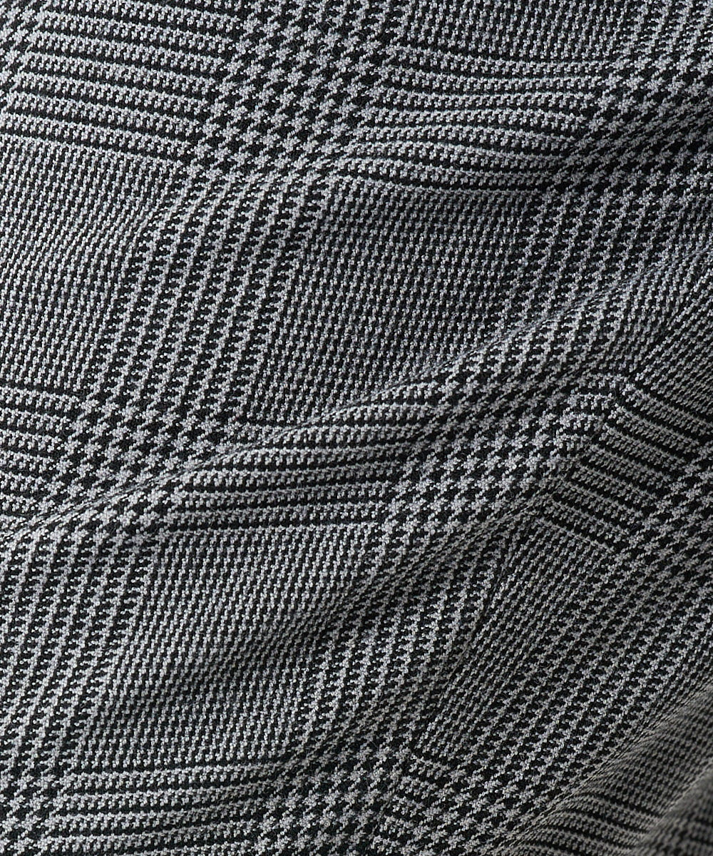 F1LAA48170 MK MICHEL KLEIN(小さいサイズ)(メゾン ドゥ サンク) 【小さいサイズ】裏起毛テーパードパンツ(無地・チェック)/洗える グレー（チェック）