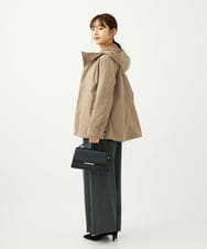 F1LAD34160 MK MICHEL KLEIN(小さいサイズ)(メゾン ドゥ サンク) 【小さいサイズ】ストレートワイドパンツ(ストライプ・無地)/洗える ベージュ（無地）
