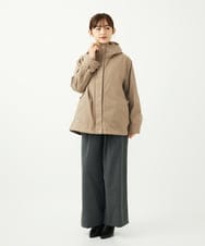 F1LAD34160 MK MICHEL KLEIN(小さいサイズ)(メゾン ドゥ サンク) 【小さいサイズ】ストレートワイドパンツ(ストライプ・無地)/洗える ベージュ（無地）