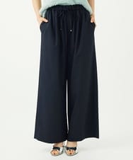 F1LAD34160 MK MICHEL KLEIN(小さいサイズ)(メゾン ドゥ サンク) 【小さいサイズ】ストレートワイドパンツ(ストライプ・無地)/洗える ベージュ（無地）