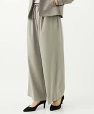 F1LAD34160 MK MICHEL KLEIN(小さいサイズ)(メゾン ドゥ サンク) 【小さいサイズ】ストレートワイドパンツ(ストライプ・無地)/洗える ベージュ（無地）