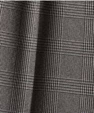 F1LAD45160 MK MICHEL KLEIN(小さいサイズ)(メゾン ドゥ サンク) 【小さいサイズ】ストレートワイドシルエットパンツ（無地・チェック）/洗える グレー（チェック）