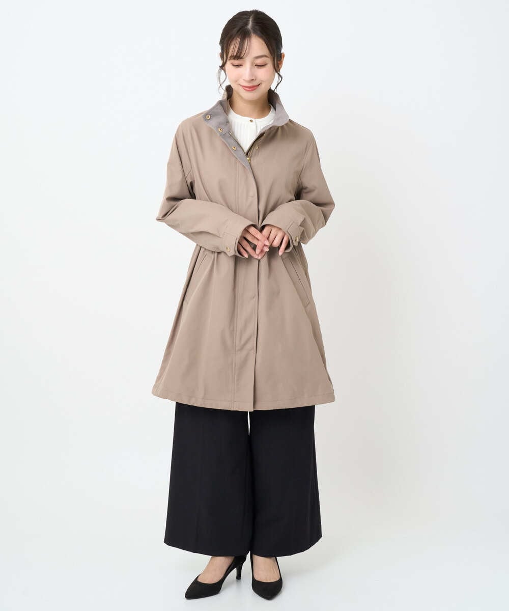 F1LAD45160 MK MICHEL KLEIN(小さいサイズ)(メゾン ドゥ サンク) 【小さいサイズ】ストレートワイドシルエットパンツ（無地・チェック）/洗える グレー（チェック）