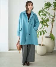 F1LAD45160 MK MICHEL KLEIN(小さいサイズ)(メゾン ドゥ サンク) 【小さいサイズ】ストレートワイドシルエットパンツ（無地・チェック）/洗える グレー（チェック）