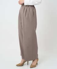 F1LAD45160 MK MICHEL KLEIN(小さいサイズ)(メゾン ドゥ サンク) 【小さいサイズ】ストレートワイドシルエットパンツ（無地・チェック）/洗える グレー（チェック）