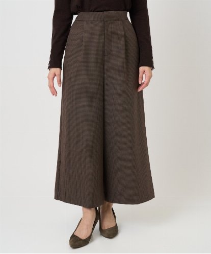 F1LAD51170 MK MICHEL KLEIN(小さいサイズ) 【小さいサイズ】千鳥柄ガウチョパンツ/洗える