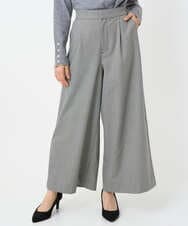 F1LAD51170 MK MICHEL KLEIN(小さいサイズ)(メゾン ドゥ サンク) 【小さいサイズ】千鳥柄ガウチョパンツ/洗える グレー