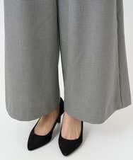 F1LAD51170 MK MICHEL KLEIN(小さいサイズ)(メゾン ドゥ サンク) 【小さいサイズ】千鳥柄ガウチョパンツ/洗える グレー