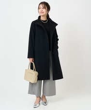 F1LAD51170 MK MICHEL KLEIN(小さいサイズ)(メゾン ドゥ サンク) 【小さいサイズ】千鳥柄ガウチョパンツ/洗える グレー