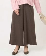 F1LAD51170 MK MICHEL KLEIN(小さいサイズ)(メゾン ドゥ サンク) 【小さいサイズ】千鳥柄ガウチョパンツ/洗える グレー