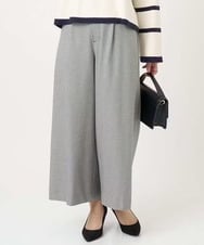 F1LAD51170 MK MICHEL KLEIN(小さいサイズ)(メゾン ドゥ サンク) 【小さいサイズ】千鳥柄ガウチョパンツ/洗える グレー