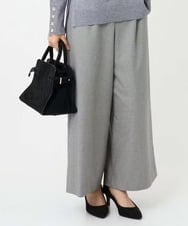 F1LAD51170 MK MICHEL KLEIN(小さいサイズ)(メゾン ドゥ サンク) 【小さいサイズ】千鳥柄ガウチョパンツ/洗える グレー