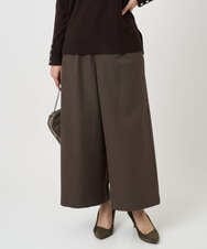 F1LAD51170 MK MICHEL KLEIN(小さいサイズ)(メゾン ドゥ サンク) 【小さいサイズ】千鳥柄ガウチョパンツ/洗える グレー