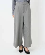 F1LAD51170 MK MICHEL KLEIN(小さいサイズ)(メゾン ドゥ サンク) 【小さいサイズ】千鳥柄ガウチョパンツ/洗える グレー