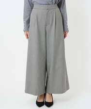 F1LAD51170 MK MICHEL KLEIN(小さいサイズ)(メゾン ドゥ サンク) 【小さいサイズ】千鳥柄ガウチョパンツ/洗える グレー