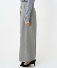 F1LAD51170 MK MICHEL KLEIN(小さいサイズ)(メゾン ドゥ サンク) 【小さいサイズ】千鳥柄ガウチョパンツ/洗える グレー