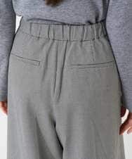 F1LAD51170 MK MICHEL KLEIN(小さいサイズ)(メゾン ドゥ サンク) 【小さいサイズ】千鳥柄ガウチョパンツ/洗える グレー