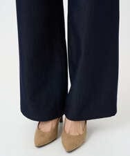 F1LAD52180 MK MICHEL KLEIN(小さいサイズ)(メゾン ドゥ サンク) 【小さいサイズ】裏起毛ブーツカットシルエットデニムワイドパンツ/洗濯機で洗える ネイビー