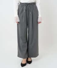 F1LAD62160 MK MICHEL KLEIN(小さいサイズ)(メゾン ドゥ サンク) 【小さいサイズ】裏起毛ワイドストレートプルオンパンツ/洗える グレー