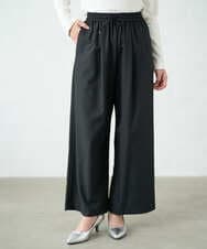 F1LAD62160 MK MICHEL KLEIN(小さいサイズ)(メゾン ドゥ サンク) 【小さいサイズ】裏起毛ワイドストレートプルオンパンツ/洗える グレー