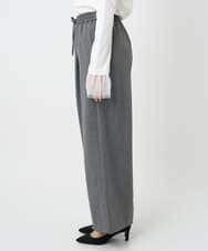 F1LAD62160 MK MICHEL KLEIN(小さいサイズ)(メゾン ドゥ サンク) 【小さいサイズ】裏起毛ワイドストレートプルオンパンツ/洗える グレー