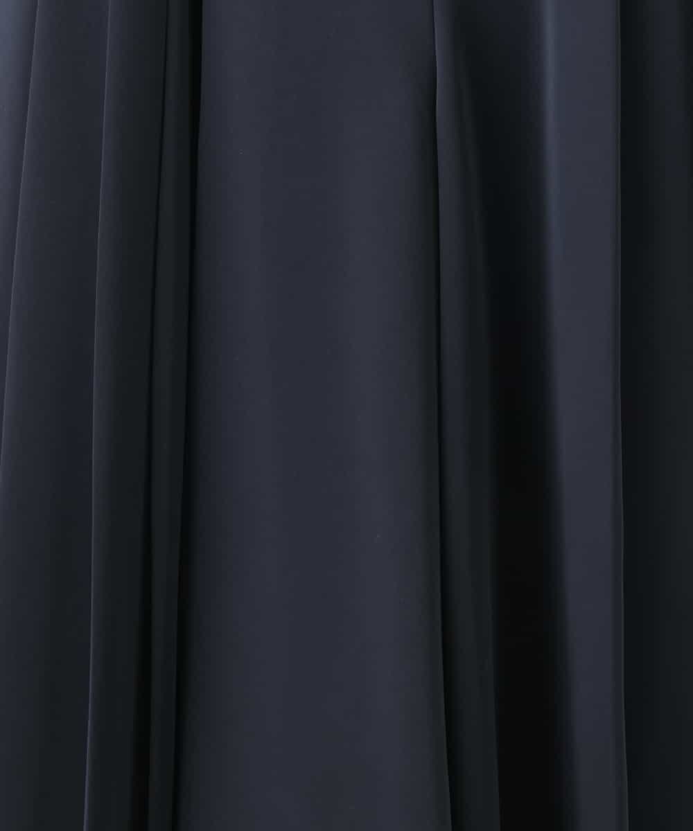 F1LAG54180 MK MICHEL KLEIN(小さいサイズ)(メゾン ドゥ サンク) 【小さいサイズ】[撥水/洗える]サイドプリーツツイルワイドパンツ ブルー