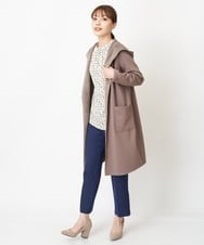F1LAS48150 MK MICHEL KLEIN(小さいサイズ)(メゾン ドゥ サンク) 【小さいサイズ】ダブルクロスストレートパンツ/洗える ブルーグレー