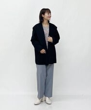F1LAS48150 MK MICHEL KLEIN(小さいサイズ)(メゾン ドゥ サンク) 【小さいサイズ】ダブルクロスストレートパンツ/洗える ブルーグレー