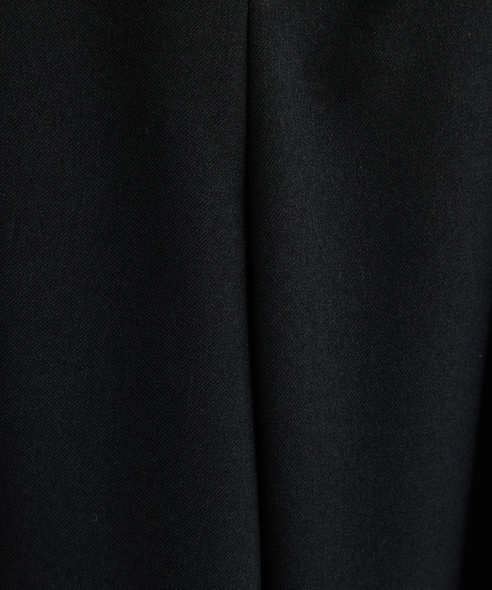 F1LAV42160 MK MICHEL KLEIN(小さいサイズ)(メゾン ドゥ サンク) 【小さいサイズ】ウールライクツイルワイドパンツ/3サイズ展開/洗える グレー