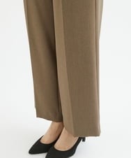 F1LAV46160 MK MICHEL KLEIN(小さいサイズ)(メゾン ドゥ サンク) 【小さいサイズ】パウダーツイルストレッチワイドパンツ/洗える モカ
