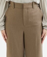 F1LAV46160 MK MICHEL KLEIN(小さいサイズ)(メゾン ドゥ サンク) 【小さいサイズ】パウダーツイルストレッチワイドパンツ/洗える モカ