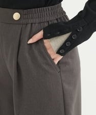 F1LAV50150 MK MICHEL KLEIN(小さいサイズ)(メゾン ドゥ サンク) 【小さいサイズ】ウール調ストレートワイドパンツ/洗える ホワイト