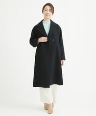 F1LAV50150 MK MICHEL KLEIN(小さいサイズ)(メゾン ドゥ サンク) 【小さいサイズ】ウール調ストレートワイドパンツ/洗える ホワイト