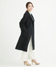 F1LAV50150 MK MICHEL KLEIN(小さいサイズ)(メゾン ドゥ サンク) 【小さいサイズ】ウール調ストレートワイドパンツ/洗える ホワイト