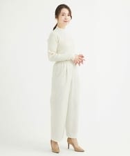 F1LAV50150 MK MICHEL KLEIN(小さいサイズ)(メゾン ドゥ サンク) 【小さいサイズ】ウール調ストレートワイドパンツ/洗える ホワイト