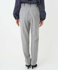 F1LBD56150 MK MICHEL KLEIN(小さいサイズ)(メゾン ドゥ サンク) 【小さいサイズ】ツイード調両面起毛テーパードパンツ/洗える ライトグレー