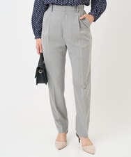 F1LBD56150 MK MICHEL KLEIN(小さいサイズ)(メゾン ドゥ サンク) 【小さいサイズ】ツイード調両面起毛テーパードパンツ/洗える ライトグレー