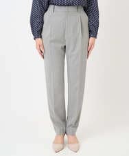 F1LBD56150 MK MICHEL KLEIN(小さいサイズ)(メゾン ドゥ サンク) 【小さいサイズ】ツイード調両面起毛テーパードパンツ/洗える ライトグレー