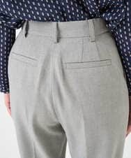 F1LBD56150 MK MICHEL KLEIN(小さいサイズ)(メゾン ドゥ サンク) 【小さいサイズ】ツイード調両面起毛テーパードパンツ/洗える ライトグレー